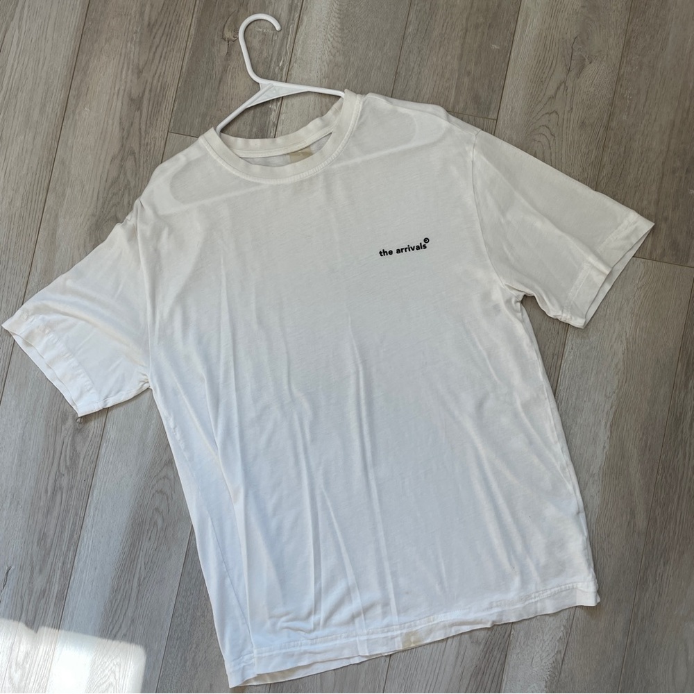 The Arrivals Cotton Modal Bubble Print Short Sleeve Tee Shirt White (medium)